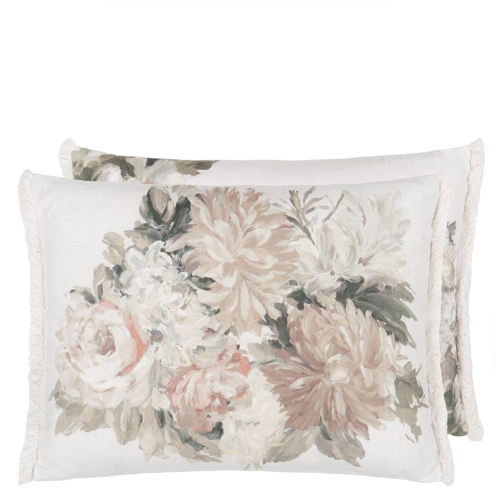 Fleurs d artistes Sepia Decorative Pillow