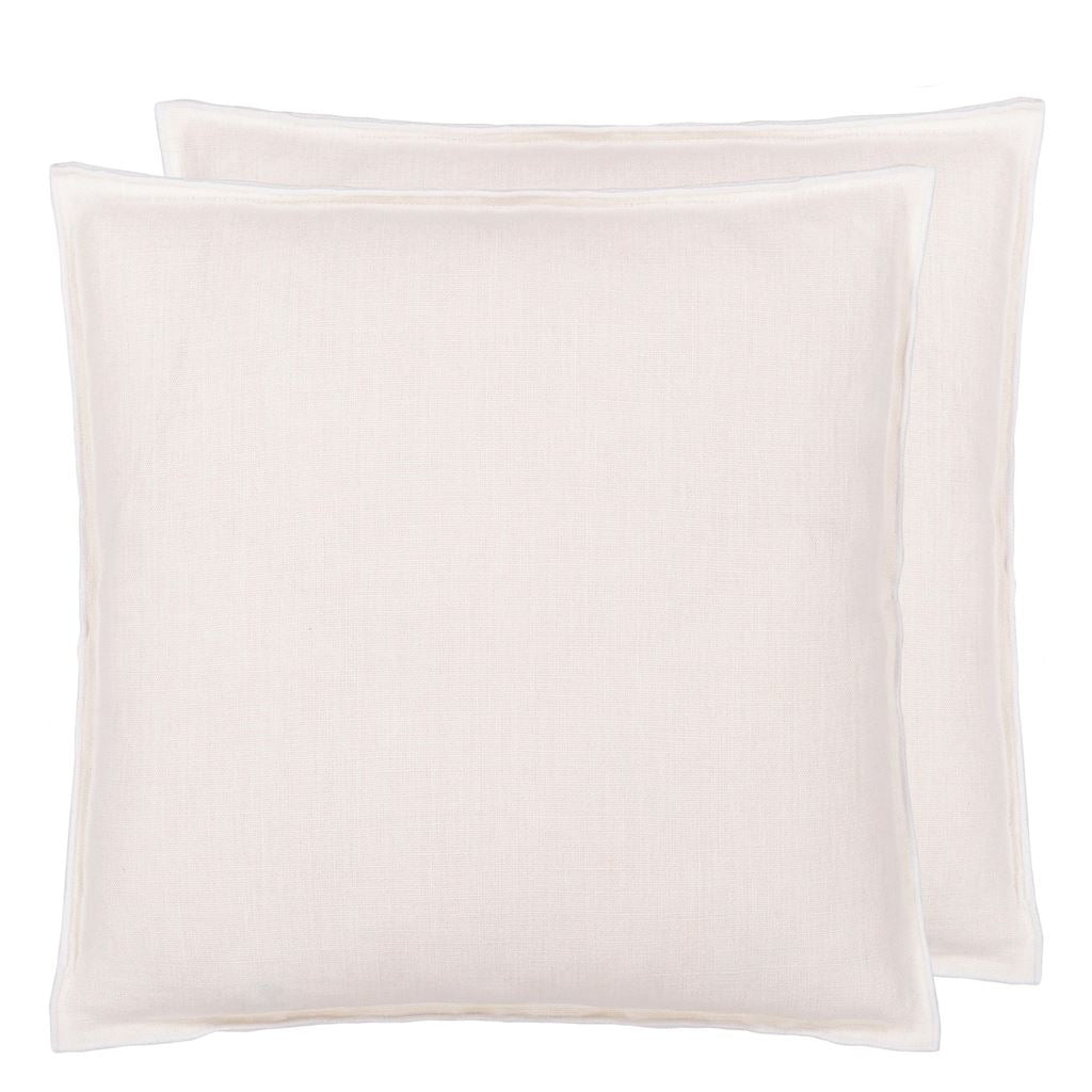 Brera Lino Alabaster & White Decorative Pillow