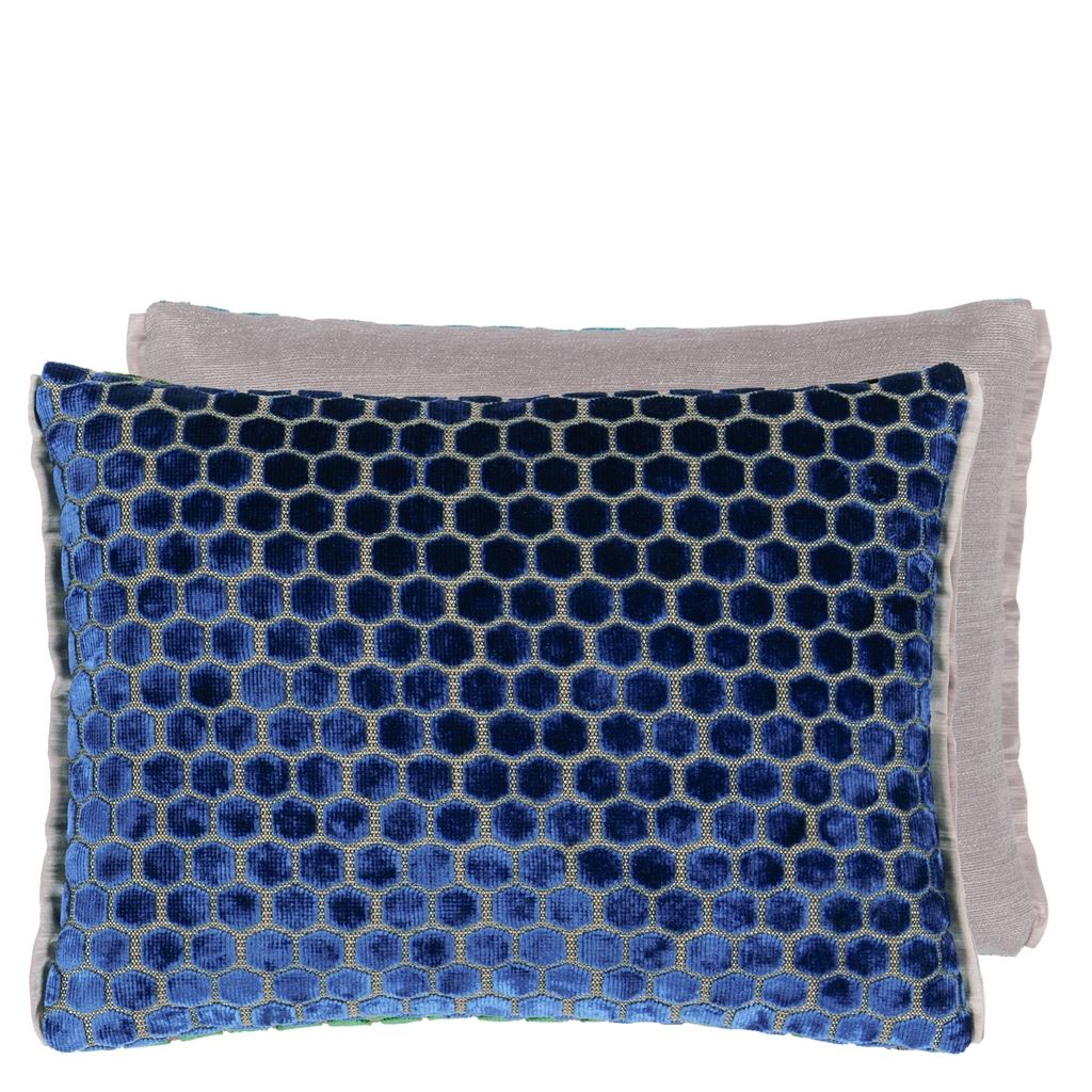 Jabot Cobalt Decorative Pillow