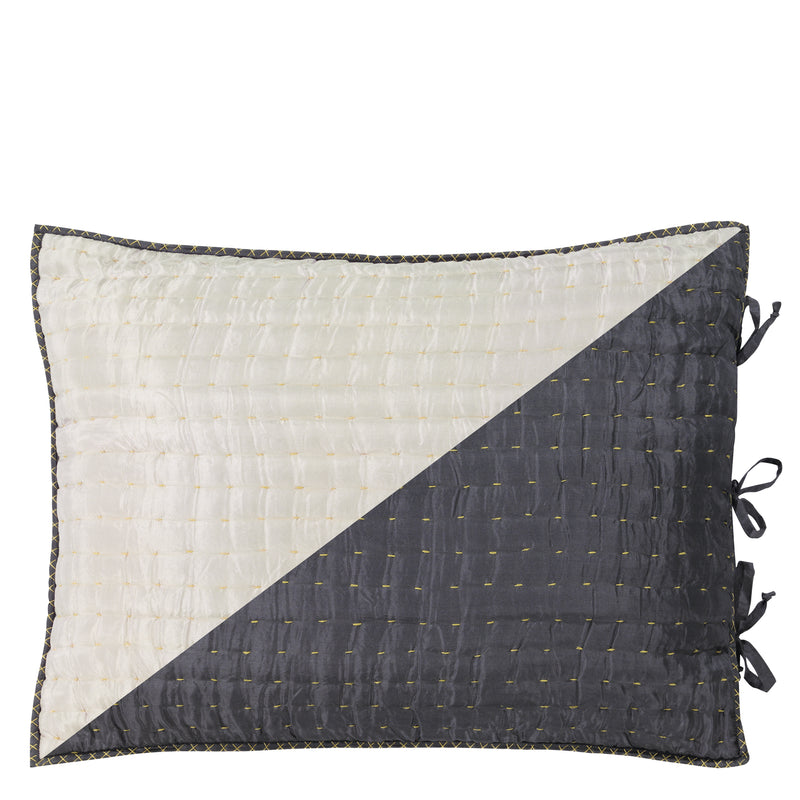 CHENEVARD SILVER & SLATE QUILTS & QUILTED SHAMS