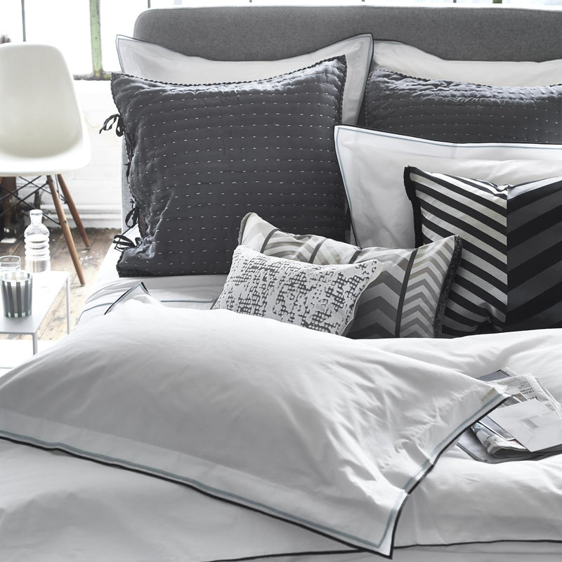 ASTOR CHARCOAL AND DOVE BED LINEN